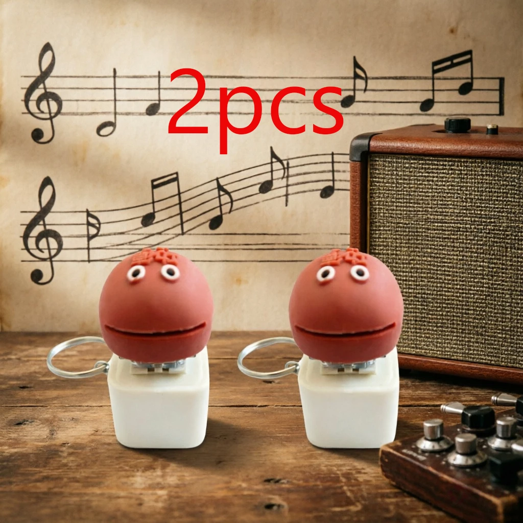 Funny voice keycap accessories, rechargeable buttons, pressure reducing keycaps, click to light up wooden fish cart hanging acce