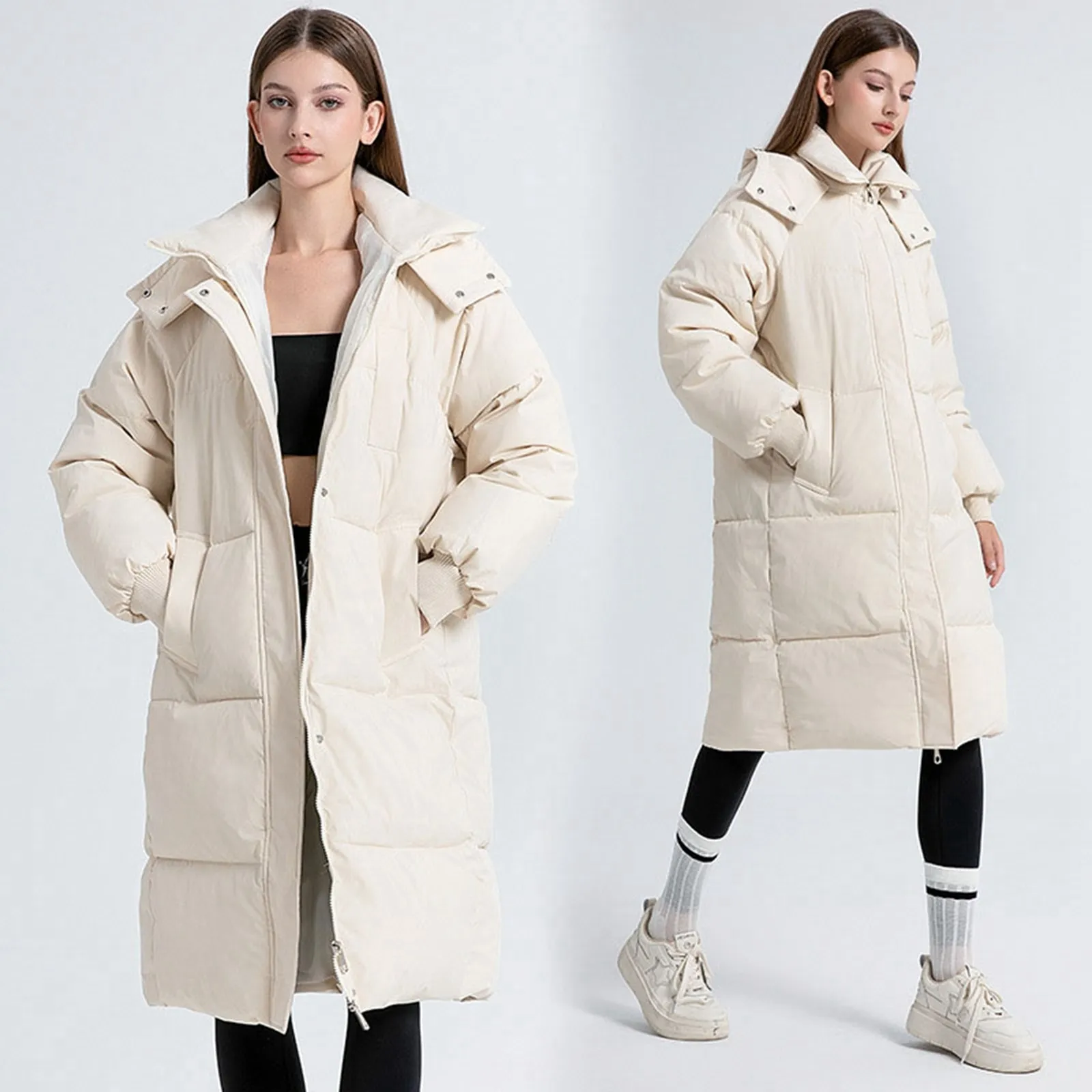 Women's Long Over The Knee Winter Thickened Loose Down Coat Womens Jackets Womens Jackets