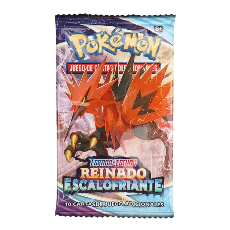 40/360Pcs Spanish Version Pokémon Card TCG: Sword shield Chilling Reign Booster Box Pokemon Cards 36 Pack Box Gifts