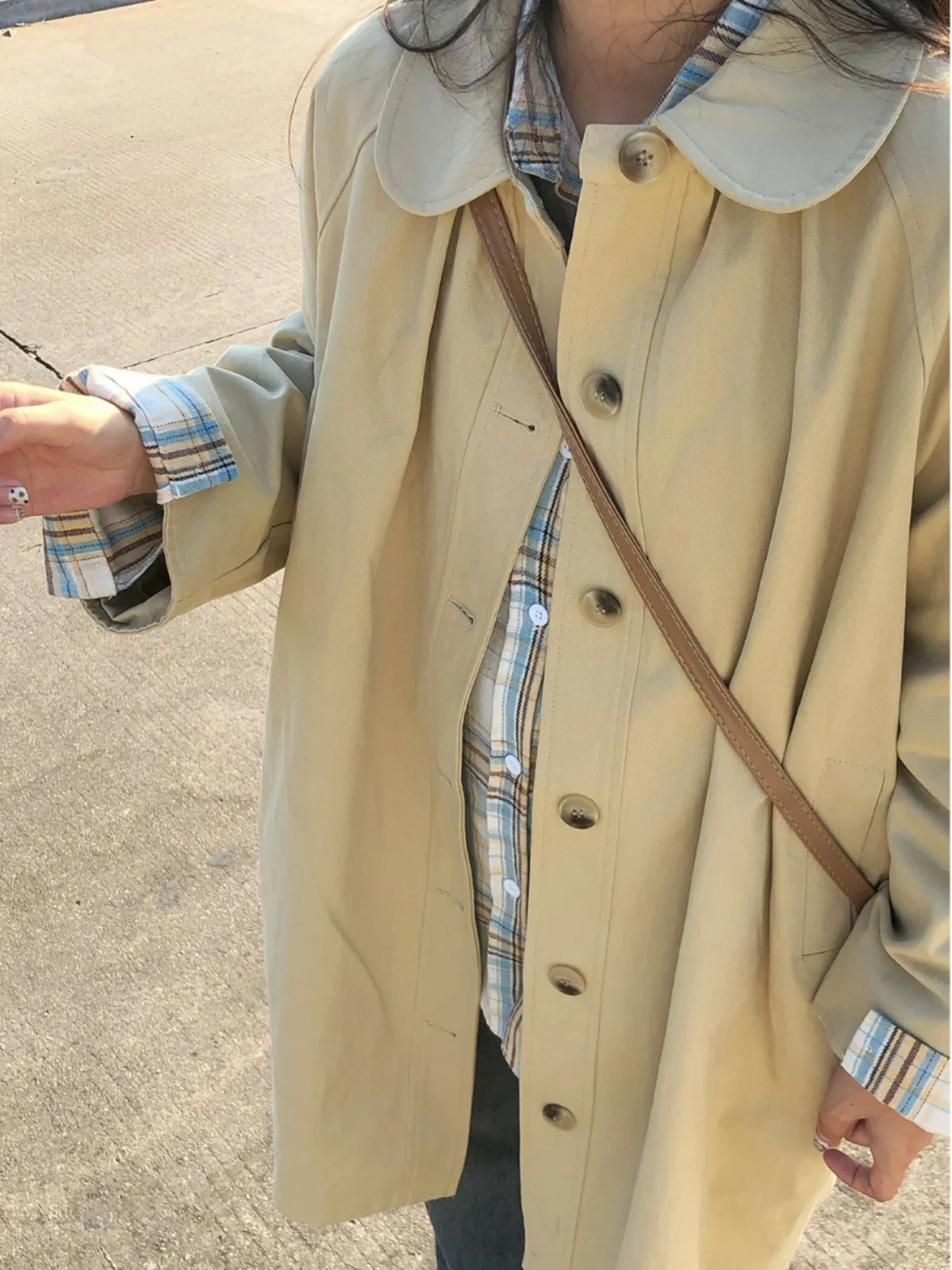 

Свободная женская ветровка Jaet Design Sensation Sle Весна Осень Малый размер Корейская версия средней длины Универсальная