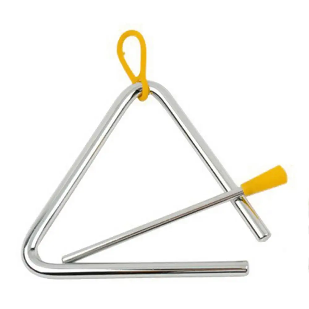 Musical Triangle Hand Percussion Instrument with Striker for Children Music Enlightenment Kids Musical Instrument 2022