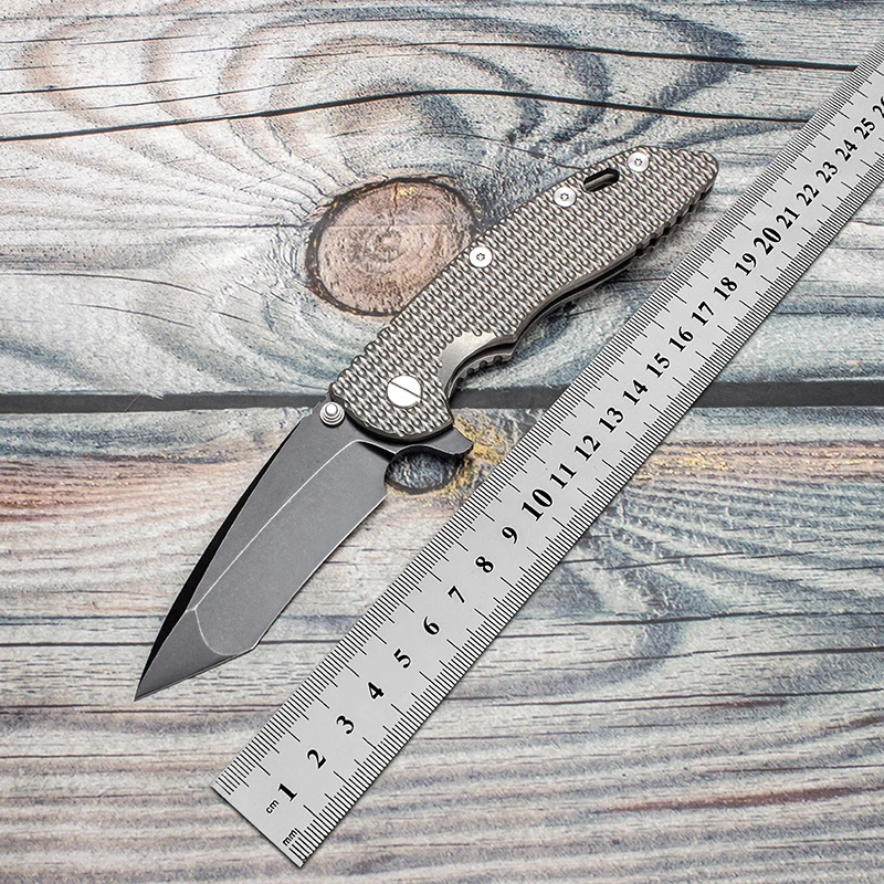 

Custom Folding Knife Hinderer XM-18 100% CPM 20CV Blade Titanium Handle Pocket EDC Outdoor Tactical Survival Tools EVIL EYES