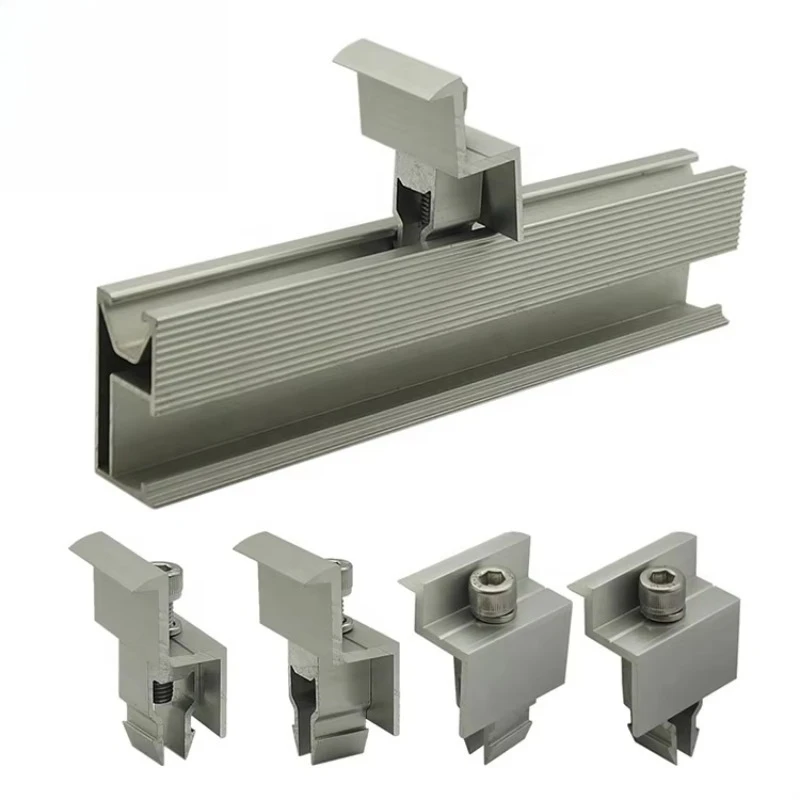 

Solar Mounting Roof Structure Aluminum Solar Clamp End Clip Solar Panel Clamp