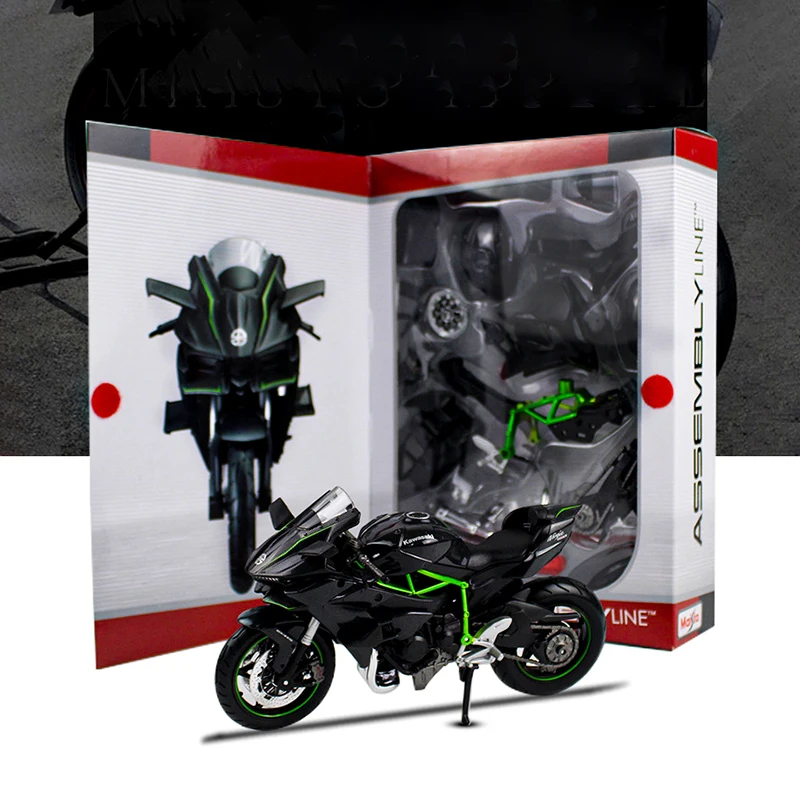 

Maisto 1/12 Kawasaki H2R Ninja Assembled Version Motorcycle Model Toy Vehicle Collection Shork-Absorber Off Road Autocycle Toy