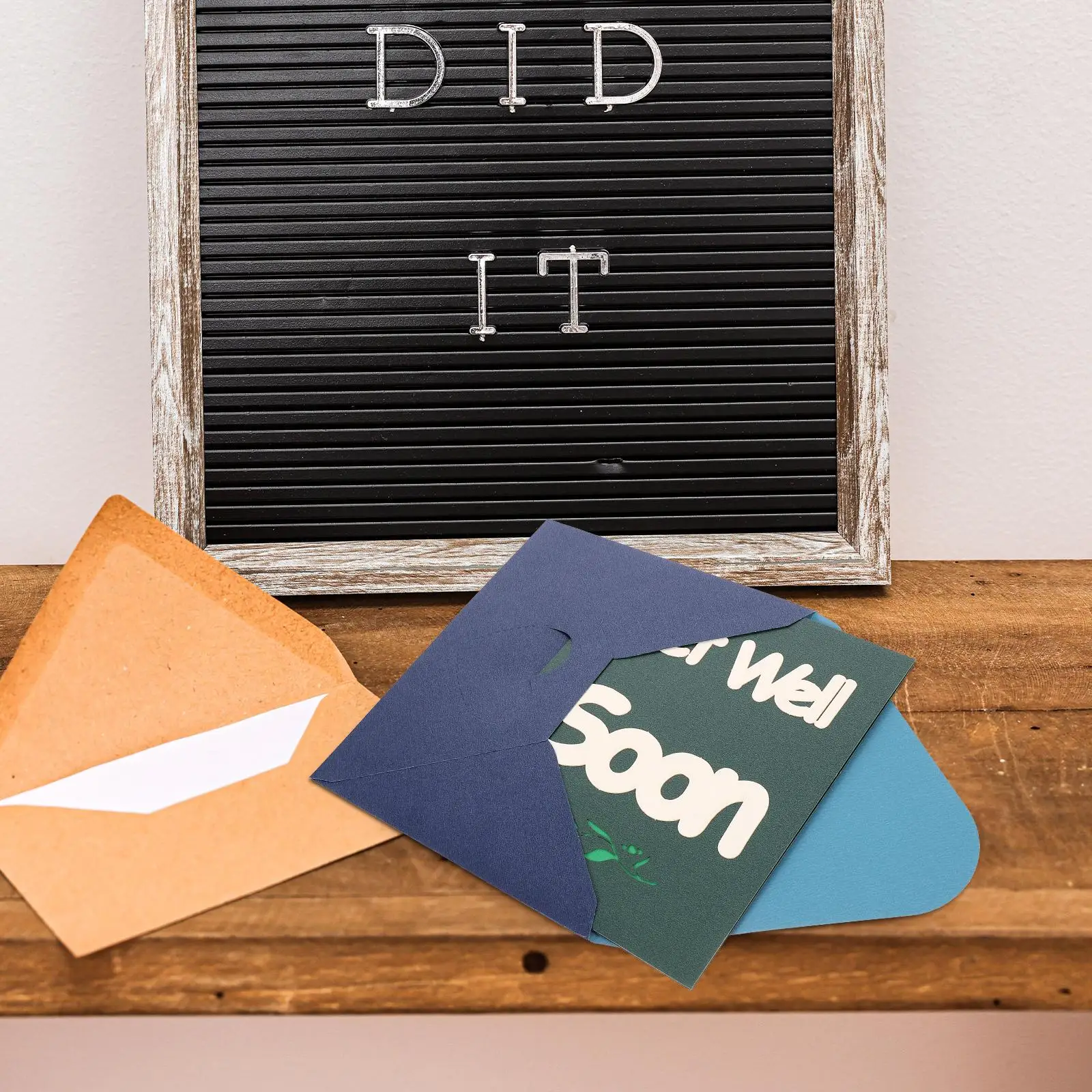 3D Greeting Cards Get Well Soon Three Dimensional Paper Cards Envelope Color Random Lightweight Gift Idea Holiday Blessing Card