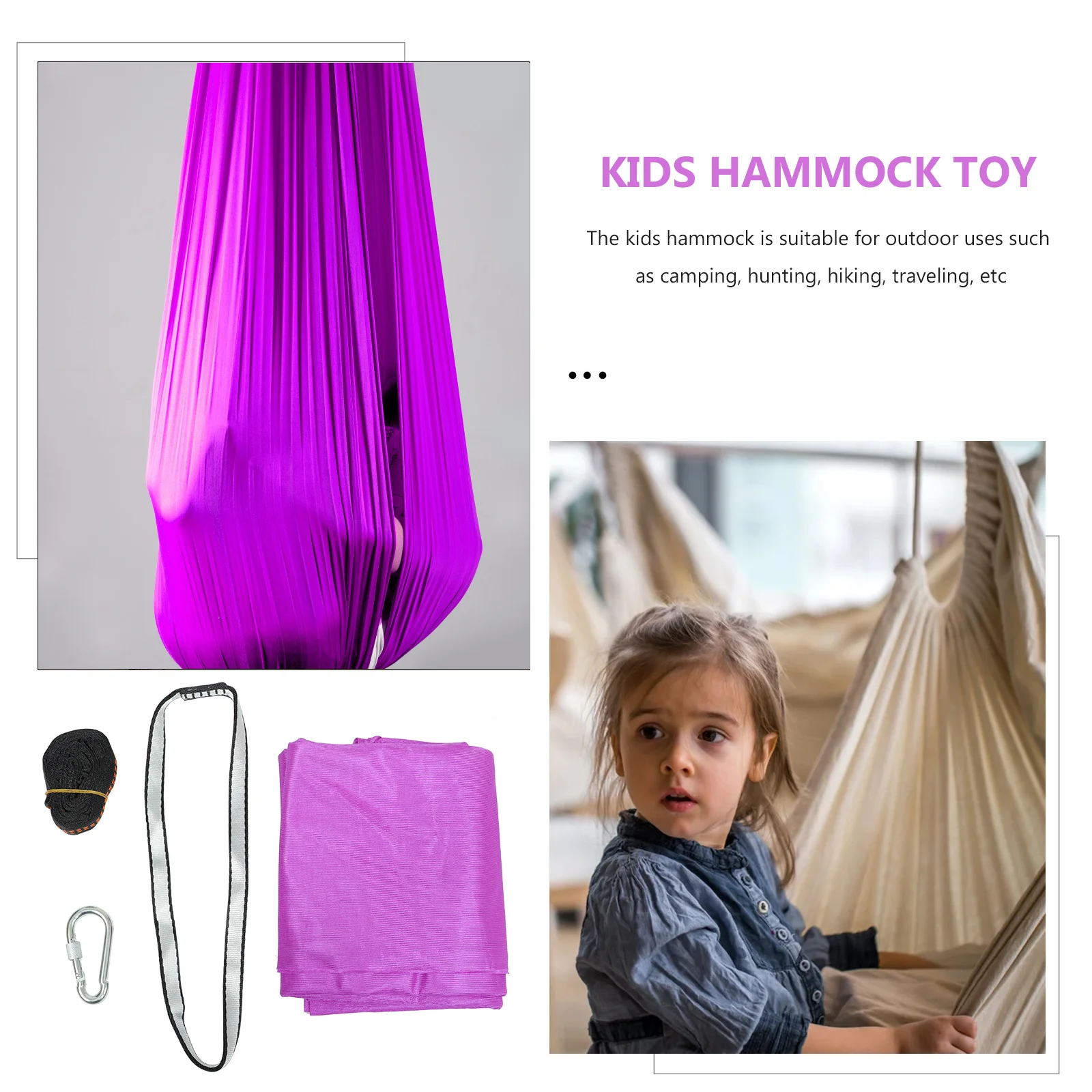 

1Set Aerial hammock Household Yoga Training Hammock Strong Bearing Capability Compact Design for Outdoor