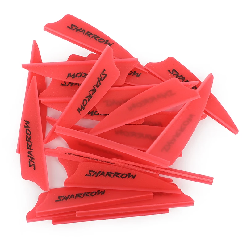 100pcs Archery 2inch Rubber Feathers Shield Vanes DIY Carbon Fiberglass Arrow Shaft for Target Hunting Shooting Accessories