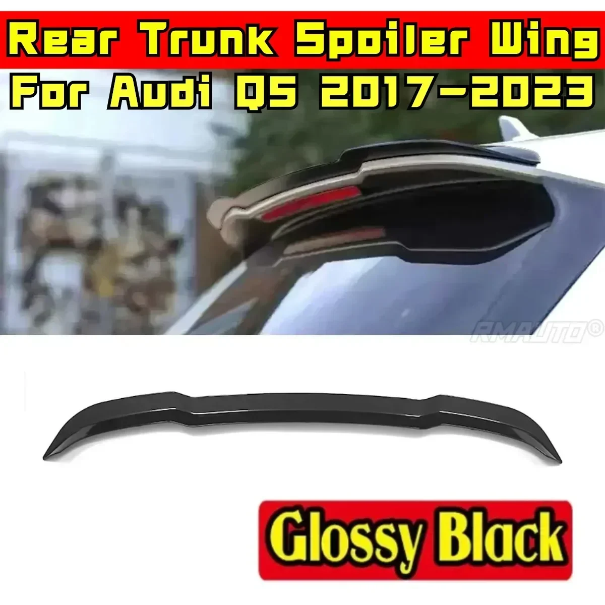 Car Rear Roof Spoiler Body Kit ABS Plastic Car Rear Spoiler Wing For Audi Q5 2017 2018 2019 2020 2021 2022 2023 Car Accessories