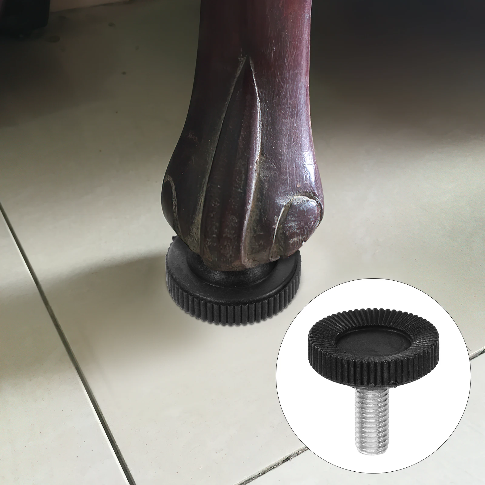 24pcs Adjustable Furniture Levelers M8*20mm Thread Non Slip Furniture Feet For Tables Chairs Cabinets Floor Protector Parts