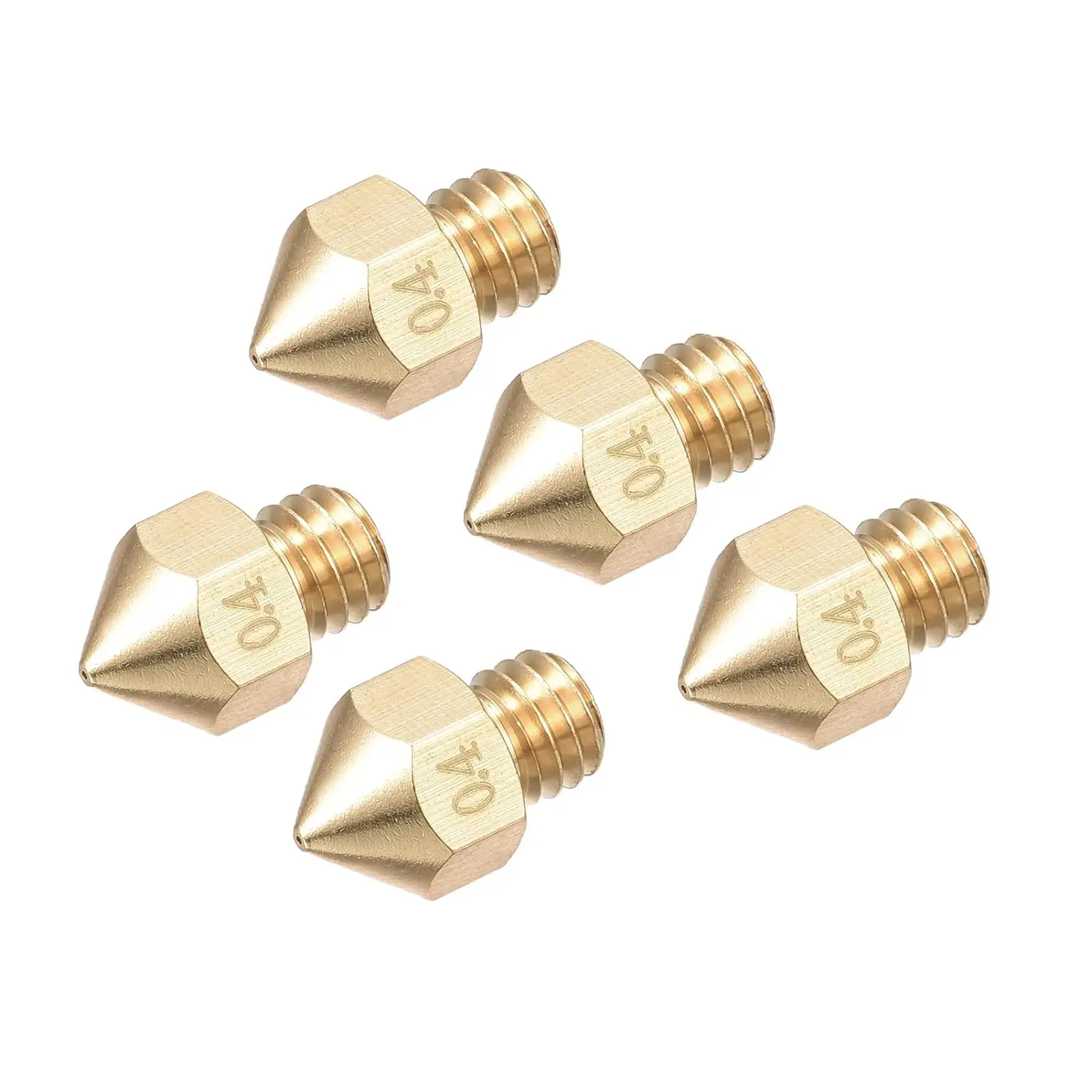 Hzdadeve 1 3d Printer Extruder Mondstuk 5 /30 Stuks 0.4Mm Mk8 Messing Extruder Hoofd Hotend Mondstuk Voor Ender 3/Cr 10 Serie 3d Printer