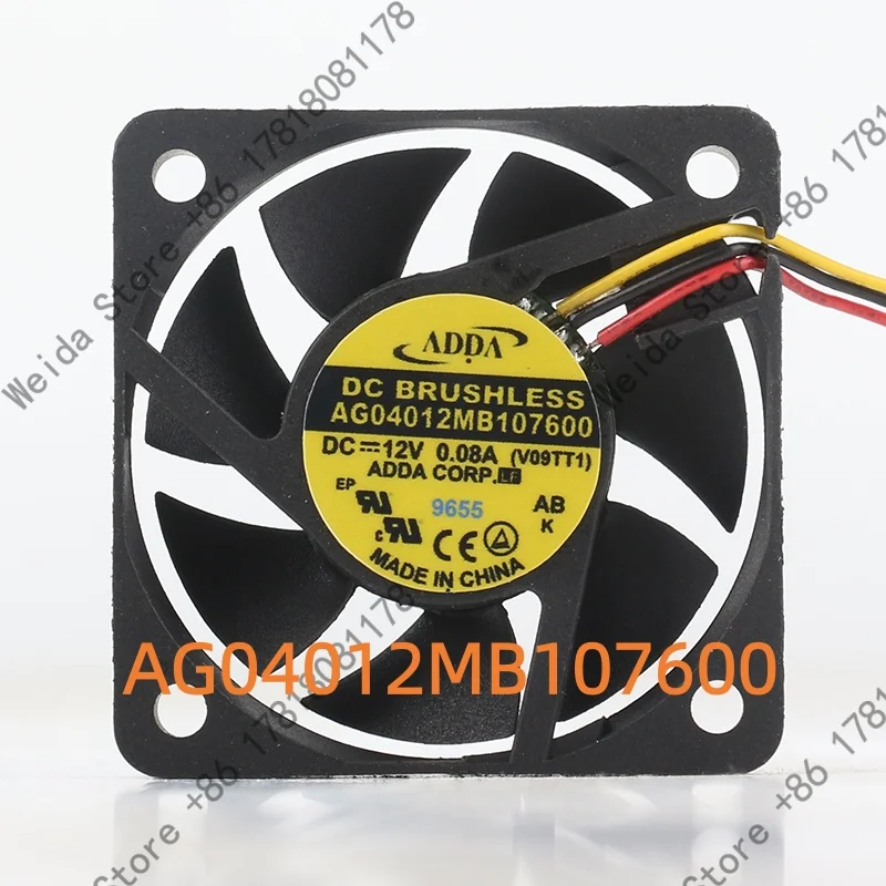 Original ADDA 5V 24V 48V 4010 40X40X10MM 4CM DC12V 0.08A inverter Double ball High air volume AG04012MB107600 Cooling fan