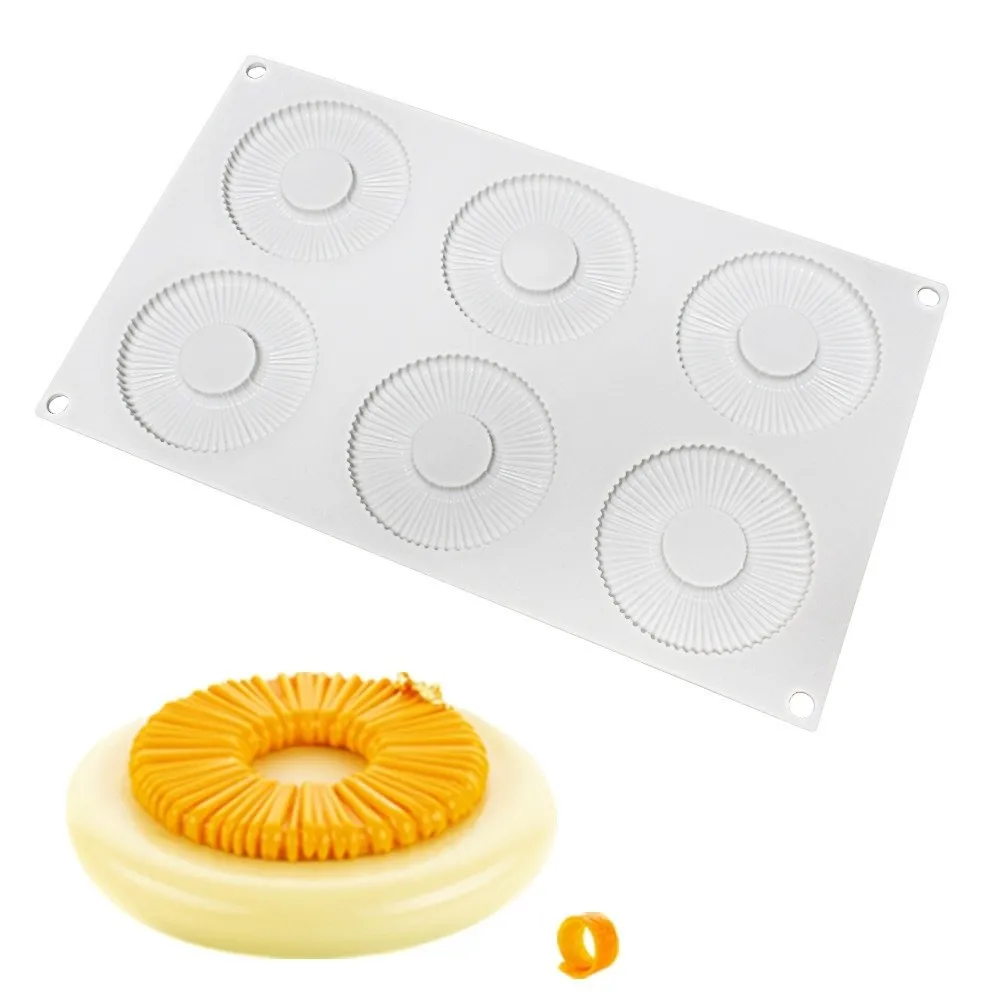 Reusable Silicone Mousse Cake Mold Easy Release Non-Stick Pastry Mold Food Grad DIY Baking Molds Kitchen Bakeware