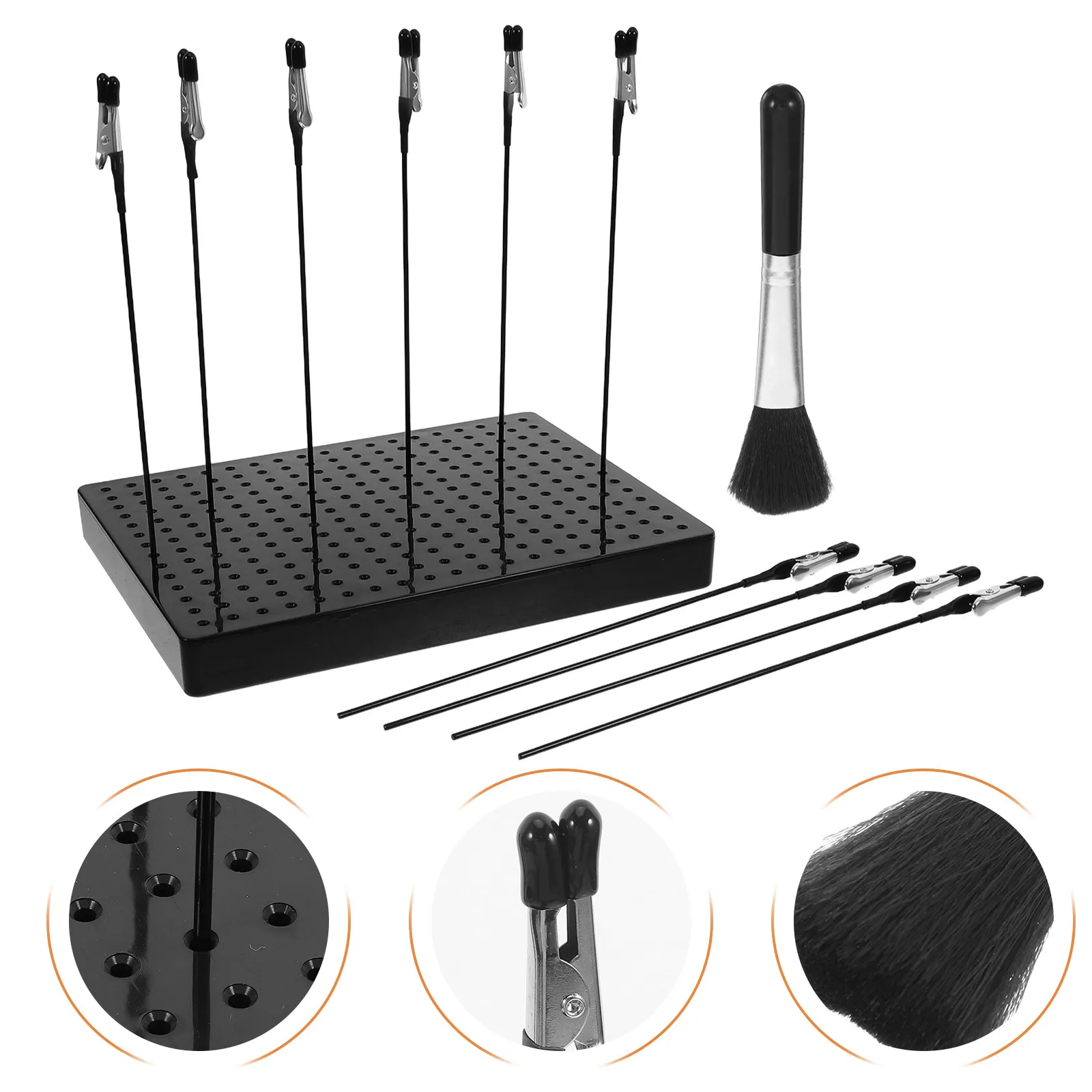 

1Set Metal Painting Stand Base Holder for Models Bendable Alligator Clip Sticks Adjustable Angle Height Airbrush Hobby DIY