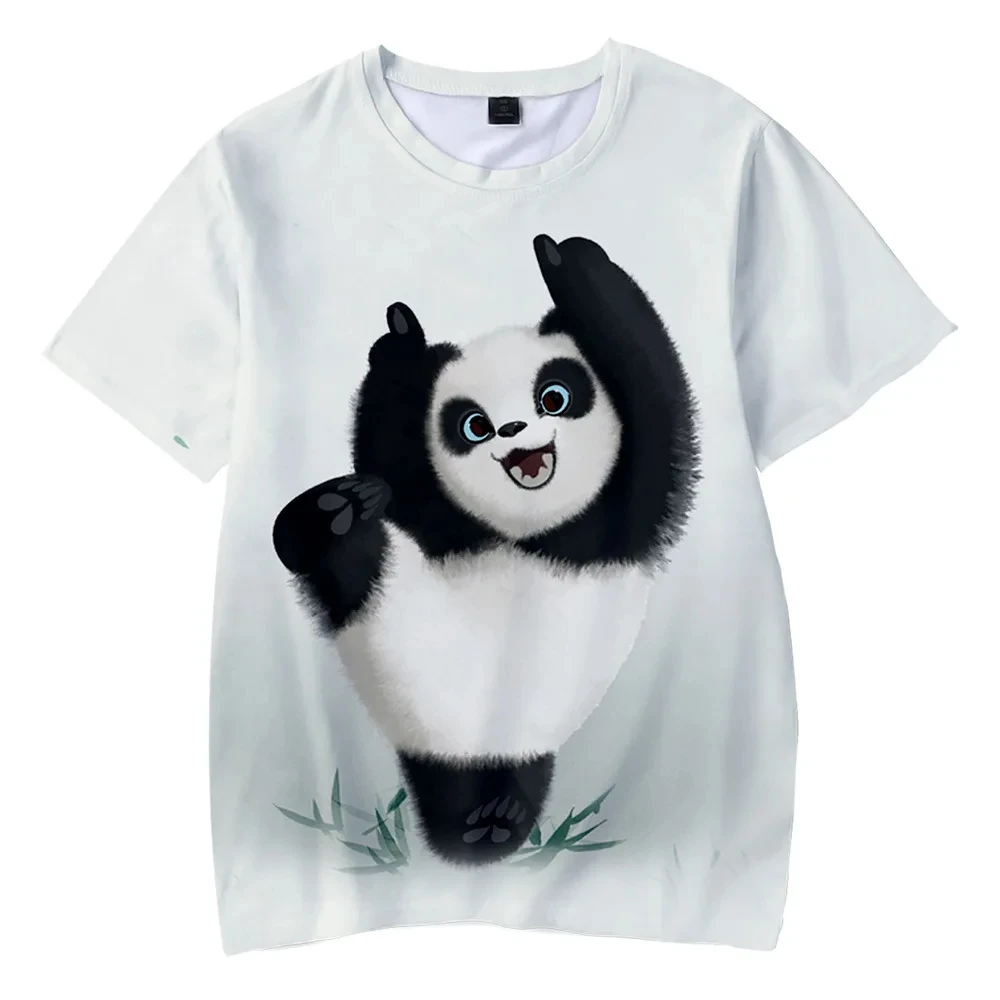 Kawaii Panda T-shirt 3D Print Short Sleeve O-neck Tees Casual Boys/Girls T shirt Oversized Vintage Unisex clothing