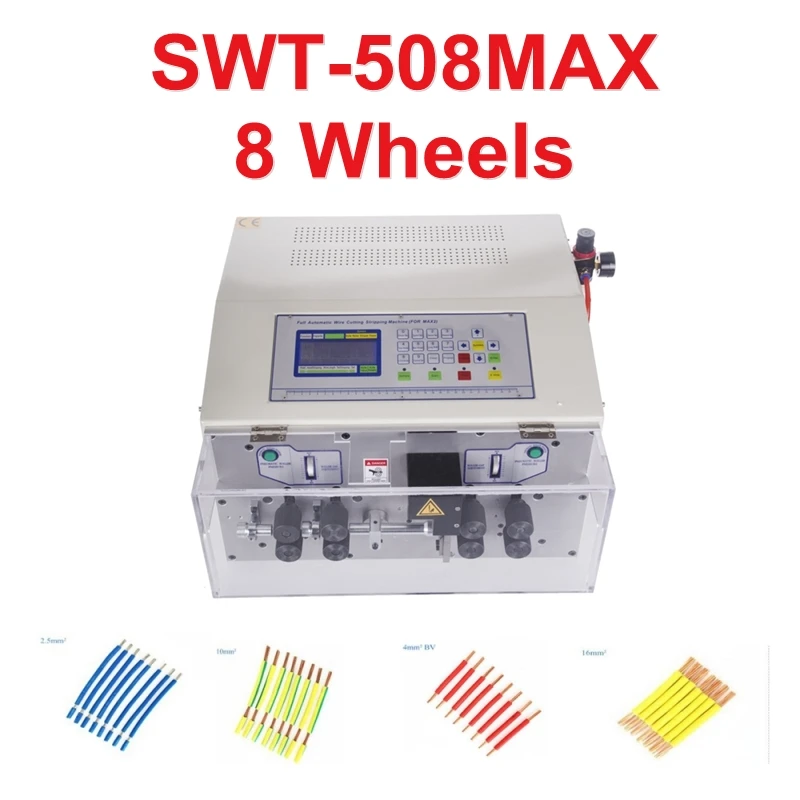 

WT508MAX-8 Wheels Peeling Stripping Cutting Machine for Computer Automatic Wire Strip Stripping Machine 0.3 to 25mm2 800W