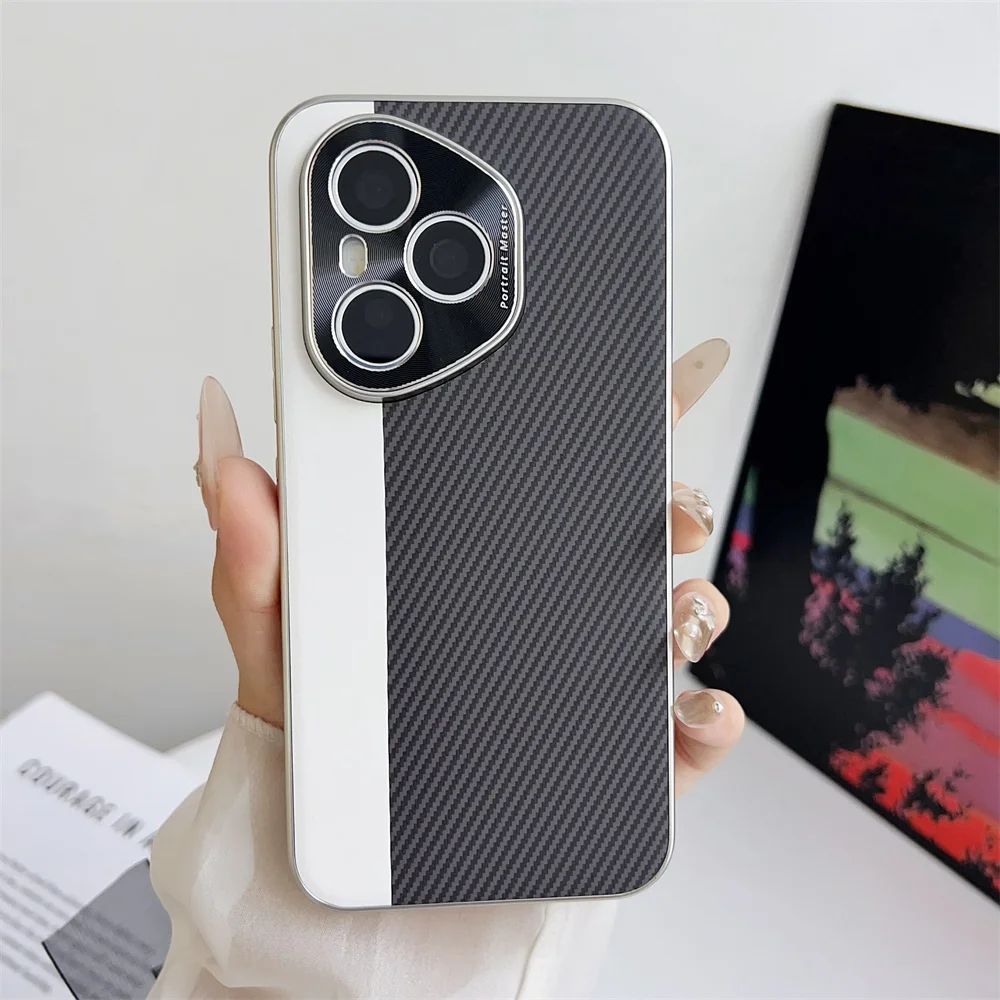 

For Huawei Honor 400 Pro Case Luxury PU carbon fiber Protective Back Cover Case For Huawei Honor400 Pro Full Cover Phone Shell