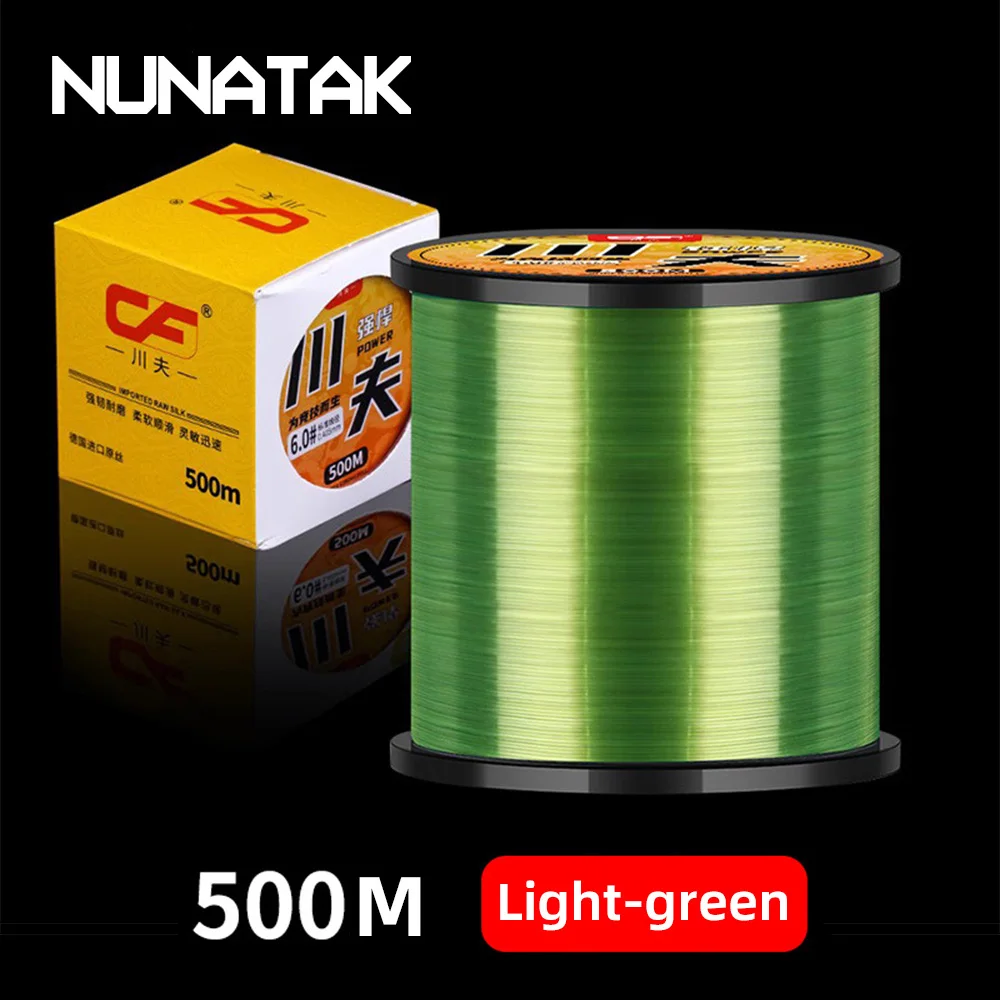 NUNATAK NEW Nylon Fishing Line FULL 500M Smooth Nylon line Super Soft Very Strong HOT Carp Line Camouflage Line Sea Fishing Line