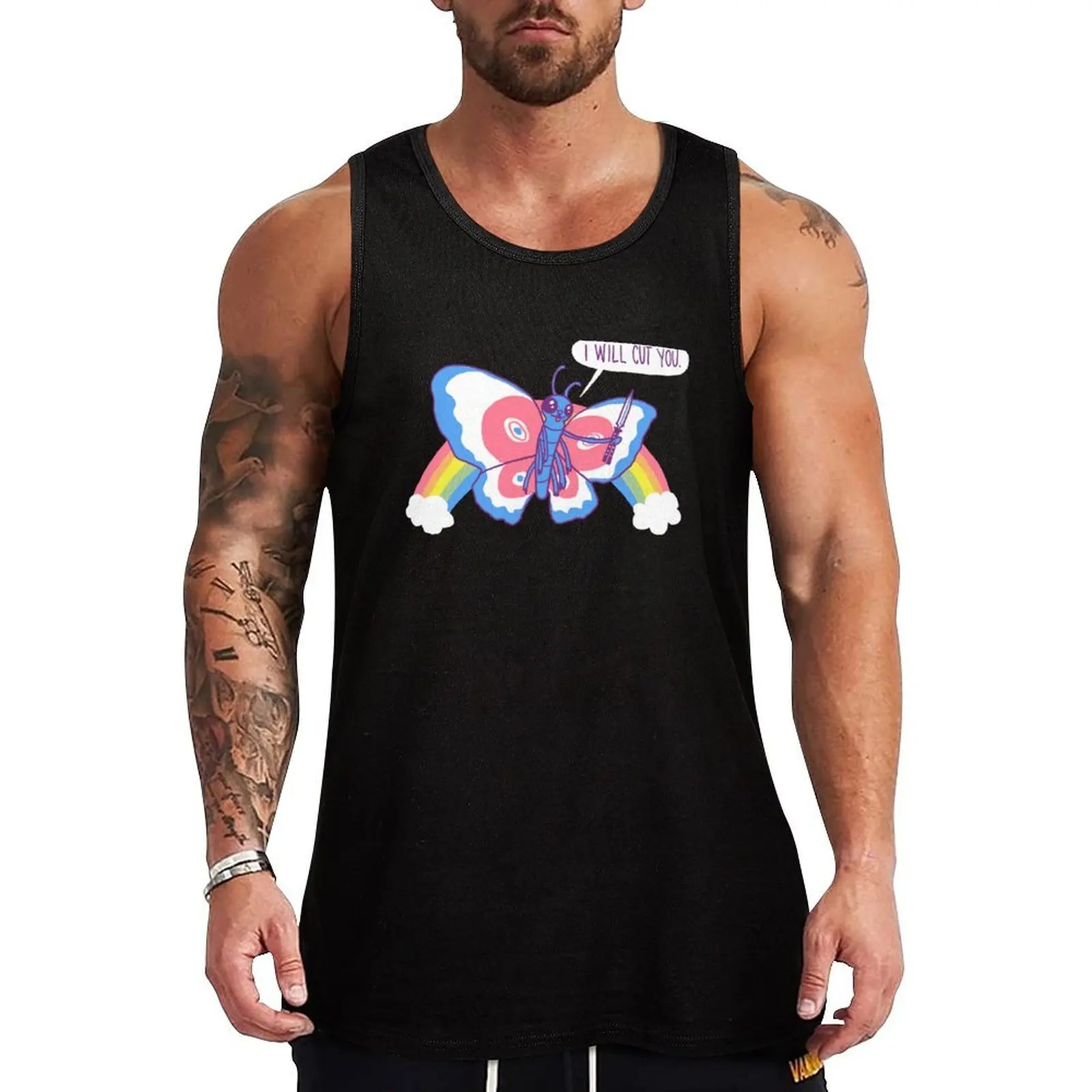 

Butterfly Knife Tank Top Street Style Tank Top Casual Urban Sleeveless Top