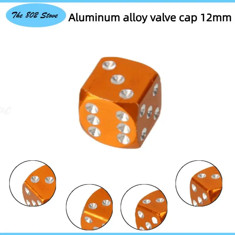 12mm Aluminum Dice Valve Caps - Perfect for Motorcycle ATV Go-Kart & All Tires! Rust-Proof & Chic Scooter
