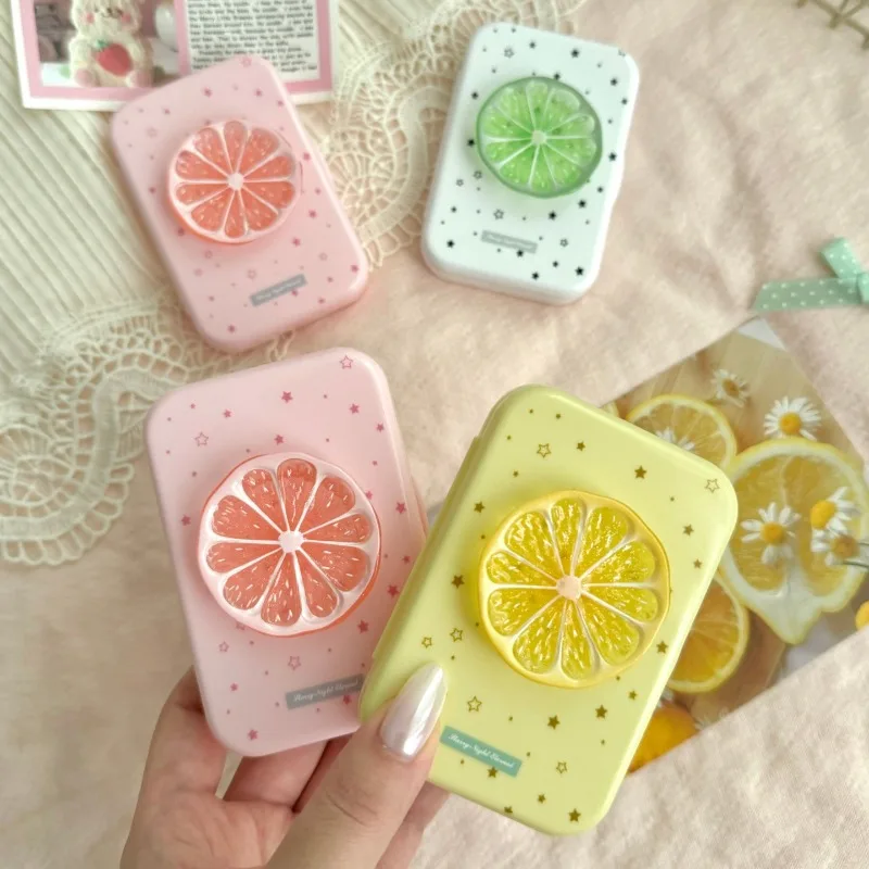 Portable Lens Case Sweet-Style Leak-Proof Lens Storage Compartment Lens Box Compact Pp Plastic Contact Box For Purse