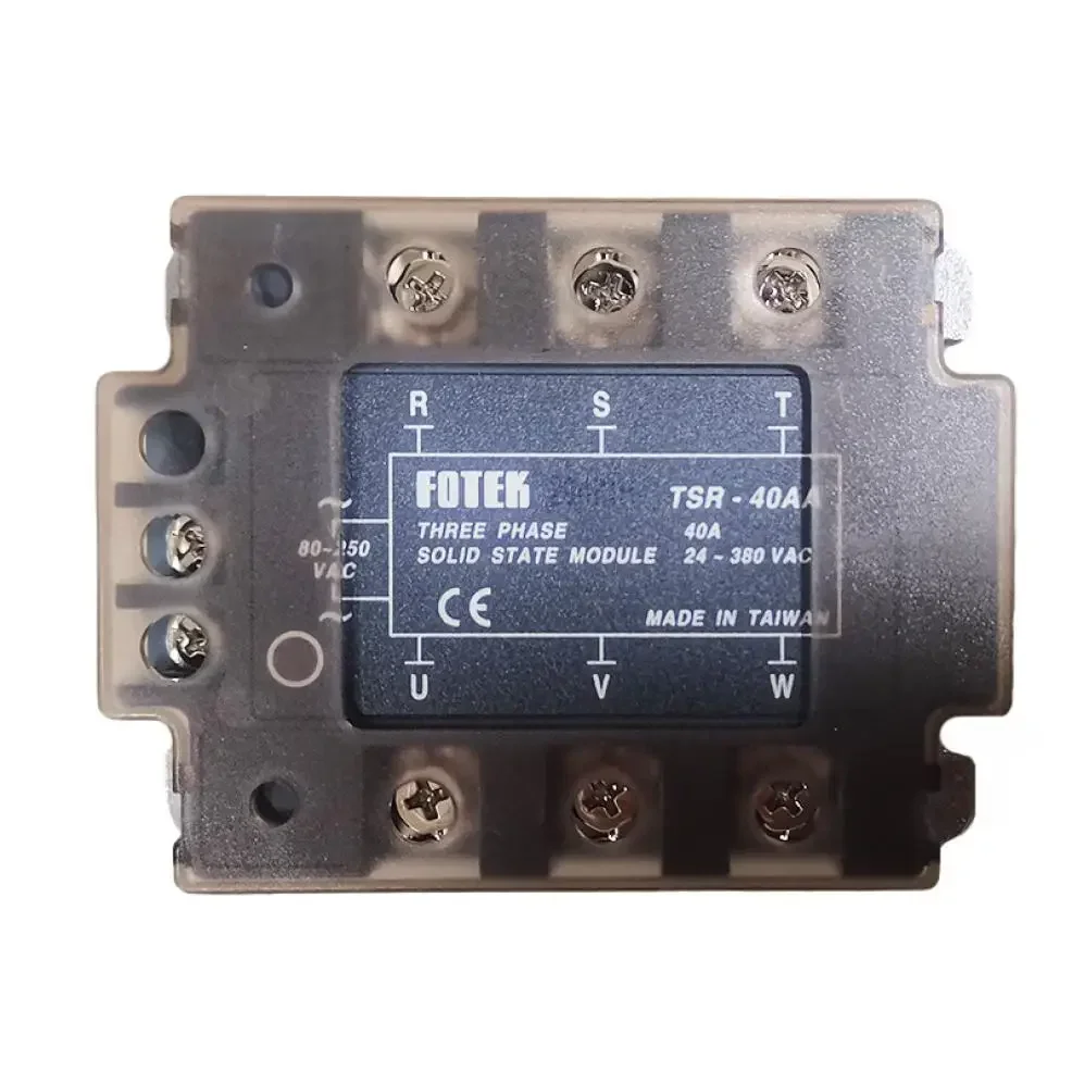 

TSR-40AA Input 80~250vac Output 24~380VAC AC To AC 40A Three Phase Three Control Solid-state Relay