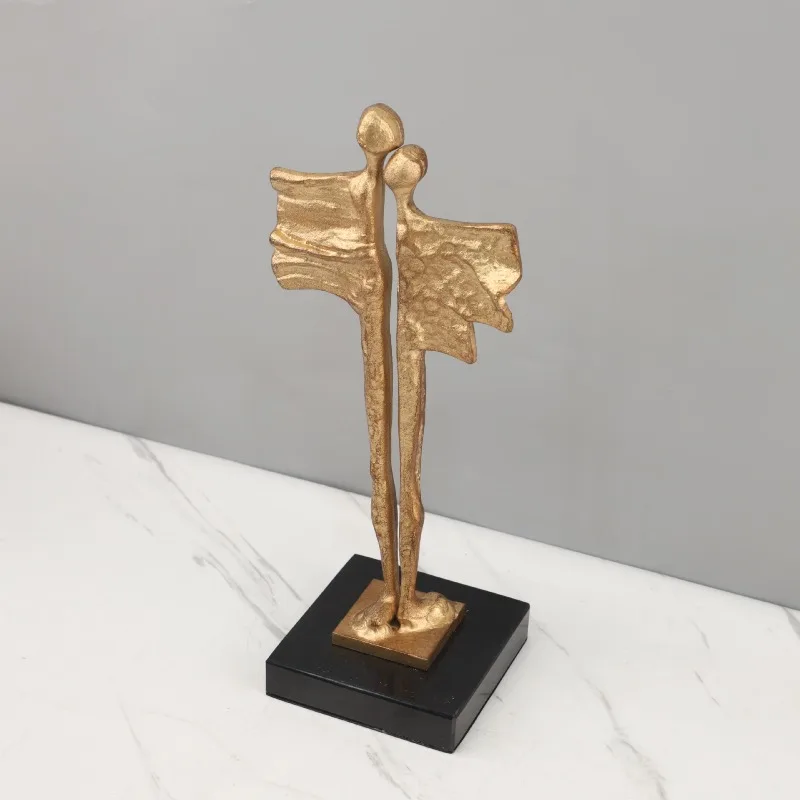 Minimalist Art Couple Statues Abstract Embrace Character Sculptures Luxury Home Desktop Decor housewarming commemorative gifts