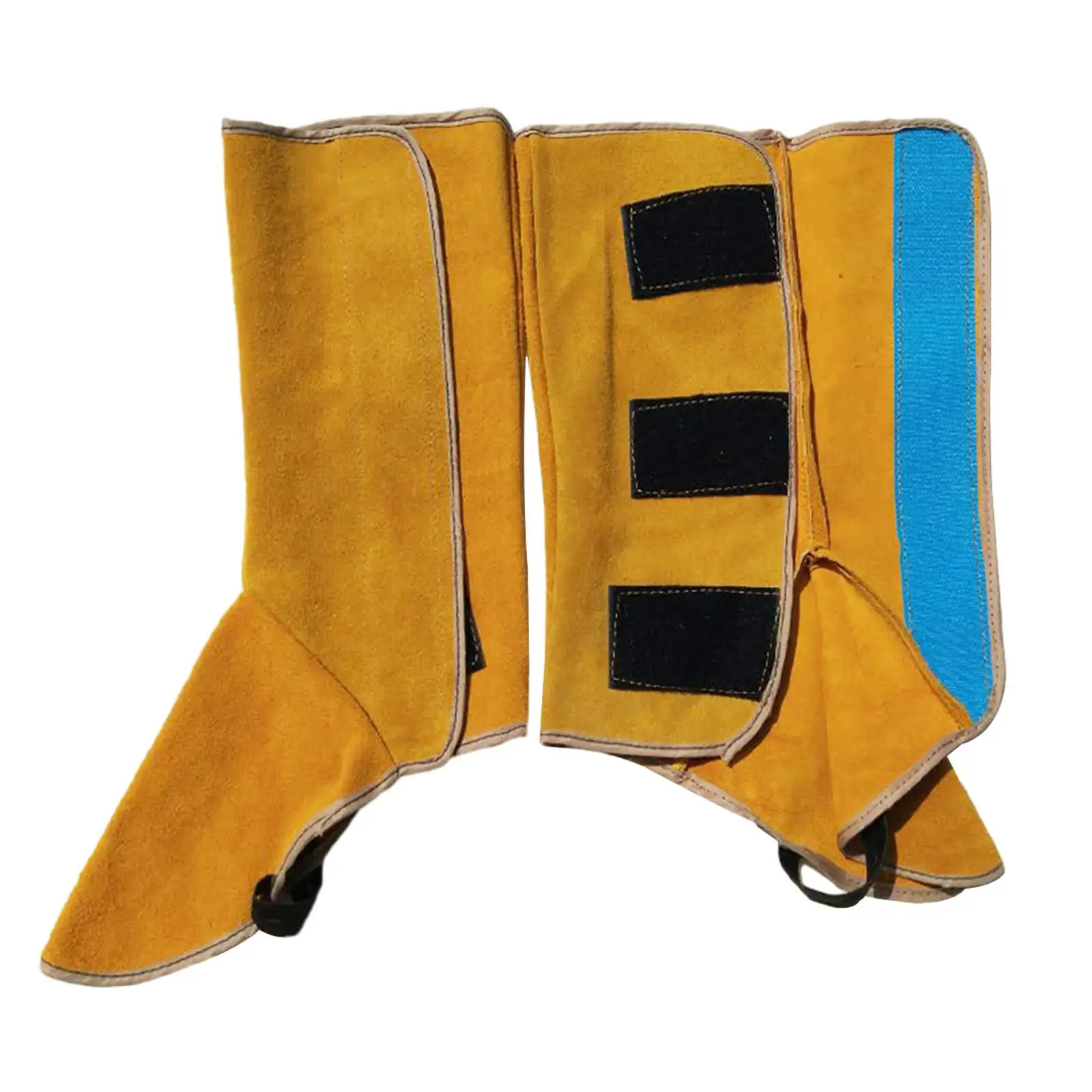 2Pcs Welding Boot Cover Leather Welding Spats Tools Safe Fire Resistant Welder Shoe Protector Welding Gaiters for Barbecue