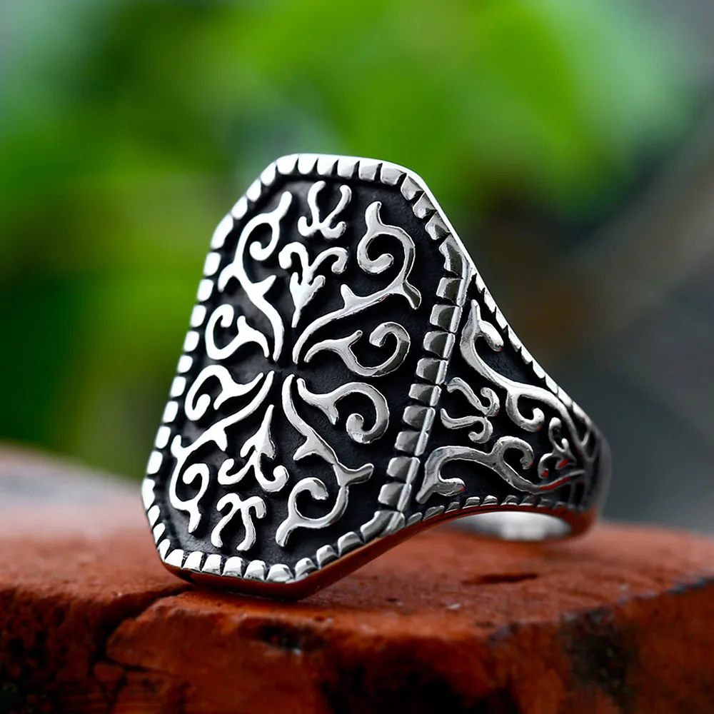 Mode 316L Rvs Eenvoudige Ringen Voor Mannen Vrouwen Punk Hip Hop Vierkante Band Platte Top Zegelring Charm Partij Sieraden Geschenken