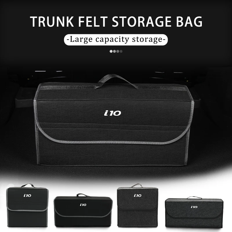 Caja de almacenamiento de emergencia para maletero de coche, bolsa plegable grande para Hyundai i10 I10 N Line 2008 2009 2010 2011 2012 2013 2019-2023