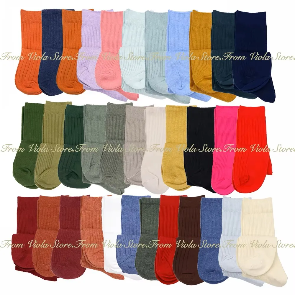 Multiple Colorful Solid Cotton Men Tube Socks Standard Wedding Party Casual Comfortable Worm Daily Matching Fashion Accessory