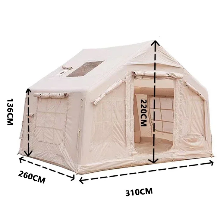 8 ㎡ Camping Outdoor Tent for 4~6People No Pitch Rainproof Sunproof Wind Resistant Hiking Marquee with Skylight & Chimney Outlet