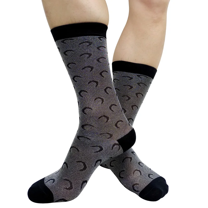 Fashion Mens Formal Dress Suits Socks Shiny Sexy Business Socks For Male Sexy Stocking Lingerie Breathable Softy Hose