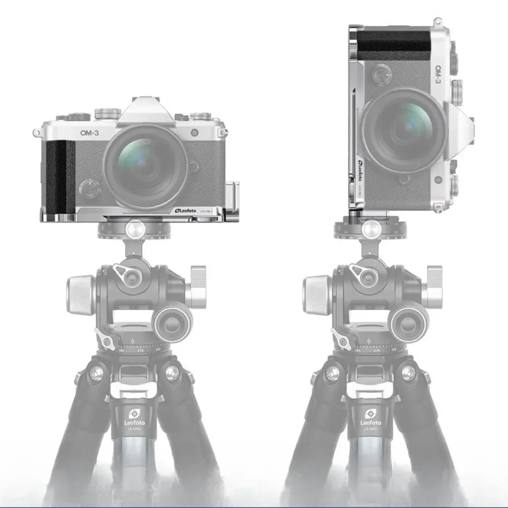 올림푸스 OM-3 Aoxin OM-3 OM3 메타 L 브래킷 핸들은 OM 시스템 OM-3용 Arca Swiss 퀵 릴리스 L 보드와 호환됩니다.