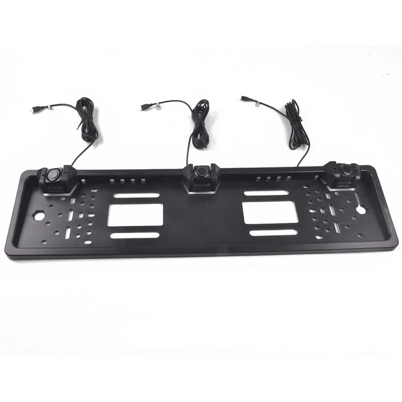 Car Parking Sensors Parktronics European License Plate Frame Reversing Radar with 3 Sensors EU Plate Frame