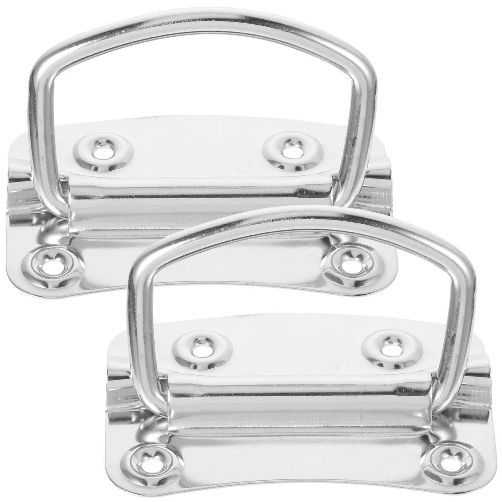 

2Pcs Heavy Duty Stainless Steel Pull Handles for Toolbox Chest Box Door Large Rounded Ring Cabinet Drawer Handles Metal Pulls