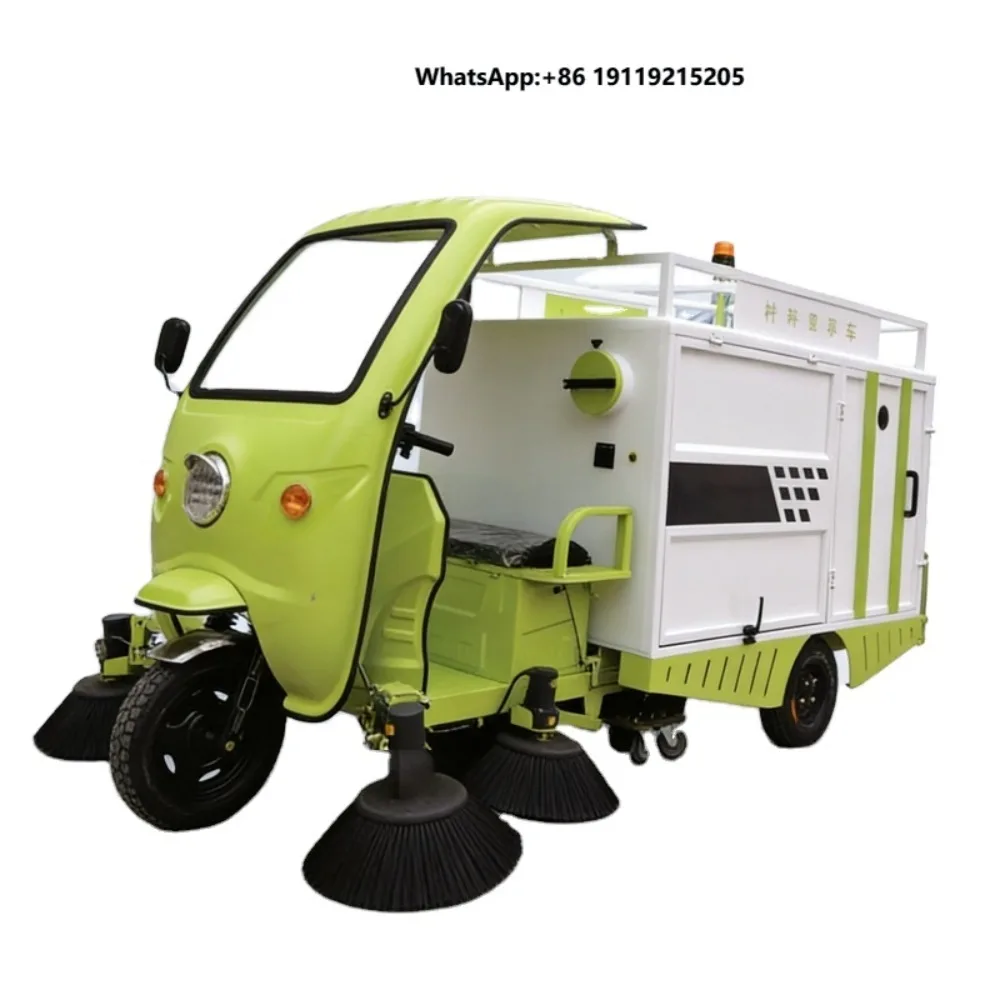I-23 Electric Ride-On Self-Propelled Road Sweeper Leaf Collector Industrial Cleaning Equipment Factory Container Yard ParkingLot