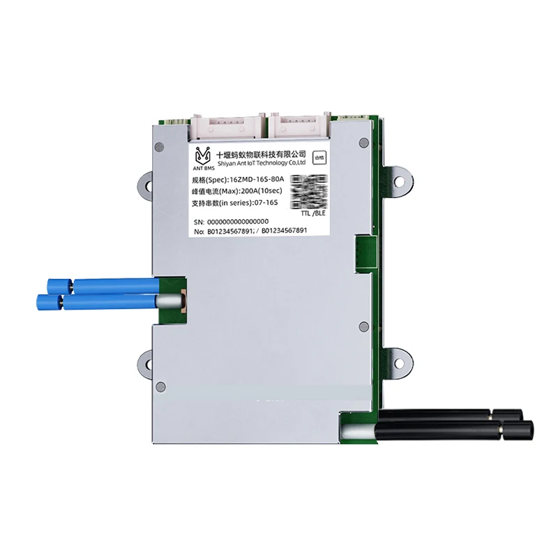 Smart ANT BMS 7S 8S 12S 13S 16S Li-ion LifePO4 LTO Battery 24V 36V 48V 60V Built-in Bluetooth APP 80A 200A Smart Balance board
