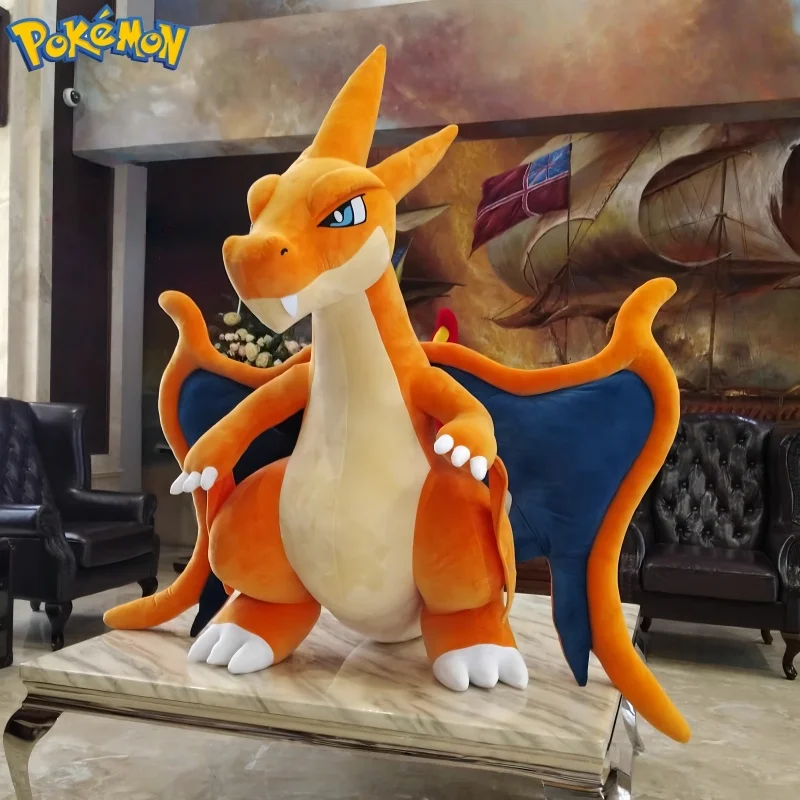 150CM Big Size Pokémon Plushies Charizard Peluche Cartoon Anime Kawaii Ornament Comfortable Soft Doll Room Decorations Toy Gifts
