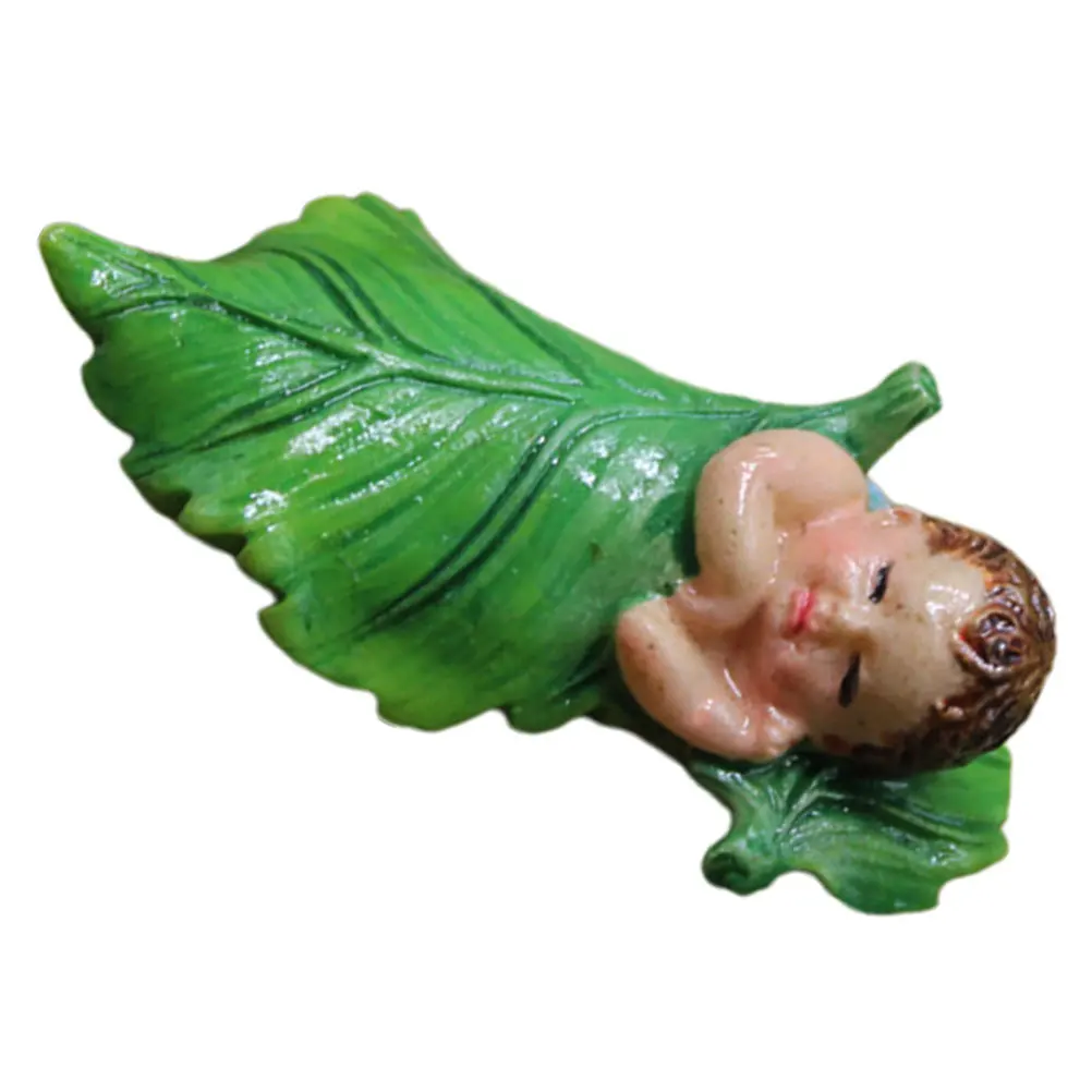 دائم الراتنج زهرة الجنية الطفل تمثال حديقة صغيرة في الهواء الطلق الحديقة زخرفة صغيرة الجنية الطفل النحت الديكور #2