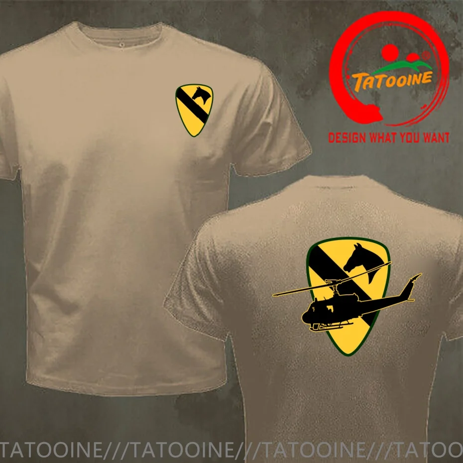 US Army Airborne AIR CAV 1st Cavalry Division T Shirt Men Fashion Trendy Casual Clothing Stylish Tops Tee Shirt Leisure Tshirt