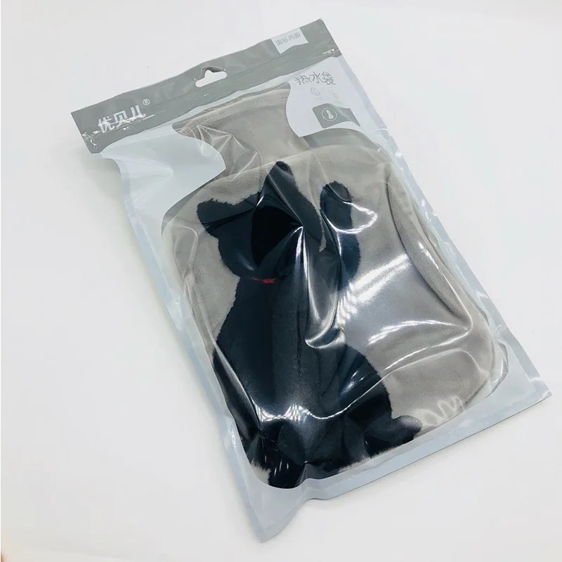 Imitation Rabbit Fur Cute Cat Tail Water-filled PVC Squeeze-resistant Hand Warmer Removable and Washable Hot Water Bag