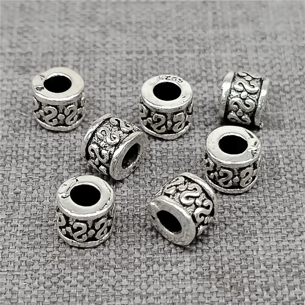 5 Pieces of 925 Sterling Silver Small Spiral spacer Beads 5mm for Bracelet Necklace 3