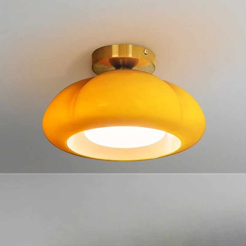 

Restaurant Balcony Nordic Pumpkin Ceiling Cream Wind Bedroom Bar Glass Aisle Light