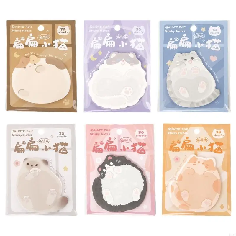 U2je Simple Note Pads Serie Kitten NOTE Sticky Note adesive Nota appiccicosa adorabile Memo per animali