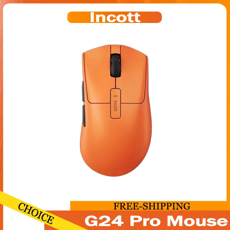 

Двухрежимная беспроводная мышь Incott G24 Pro, датчик PAW3950, 26 к точек на дюйм, с возможностью горячей замены, легкая игровая мышь, аксессуары
