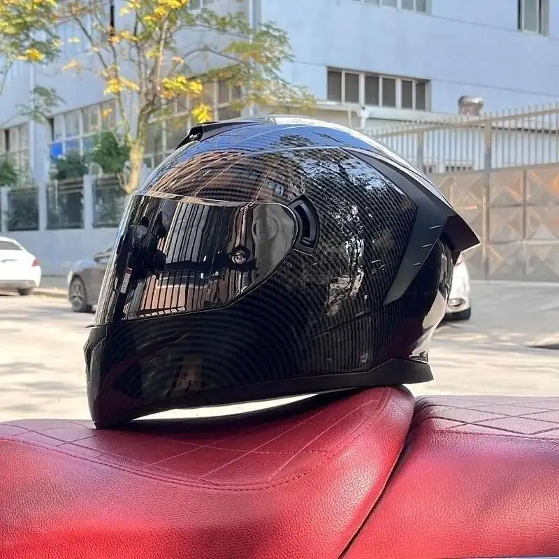 

Motorcycle Helmet electric dual-lens Sports helmet Unisex Motocross helmet big Racing Helmets Double Visor four seasons DOT
