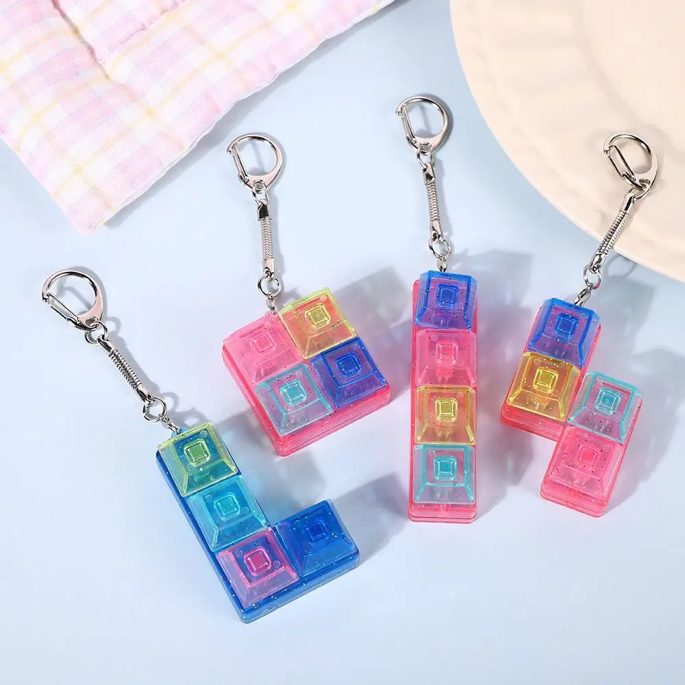 PVC Button Cap Fingertip Button Keychain Mechanical Keyboard Colorful Light Switch Key Chain Axle Tester Finger Gadget Gift