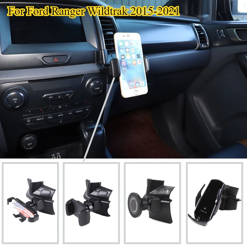 Car tool Accessories For Ford Ranger Wildtrak 2015-2021 Car Central Control Mobile Phone Bracket GPS Navigation Bracket Seat
