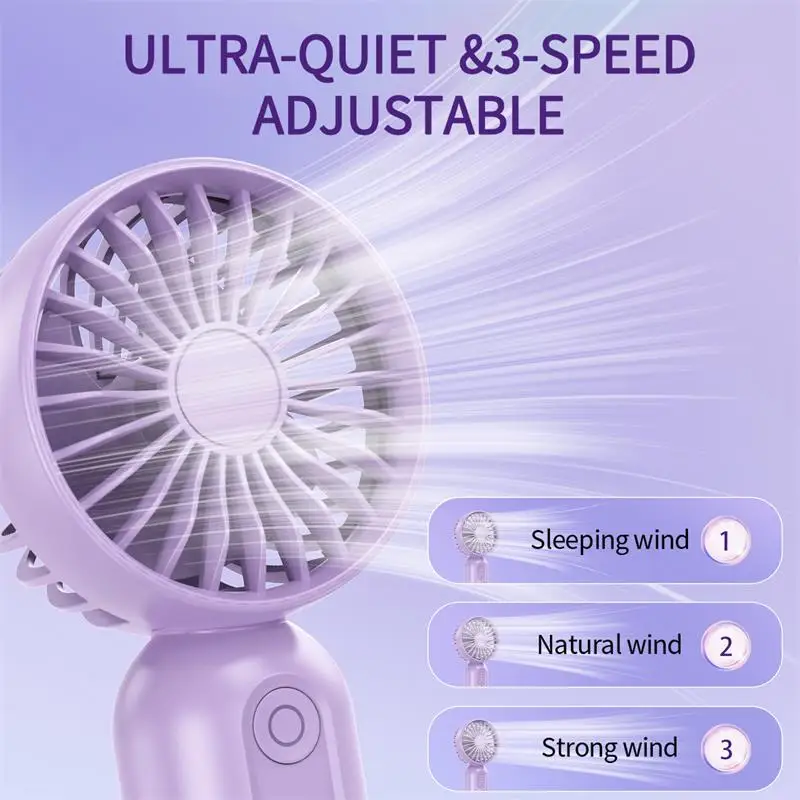 Ventilador de mano portátil multiusos, ventilador recargable por USB, Mini ventilador para viajes al aire libre, Camping, Mini ventiladores móviles universales