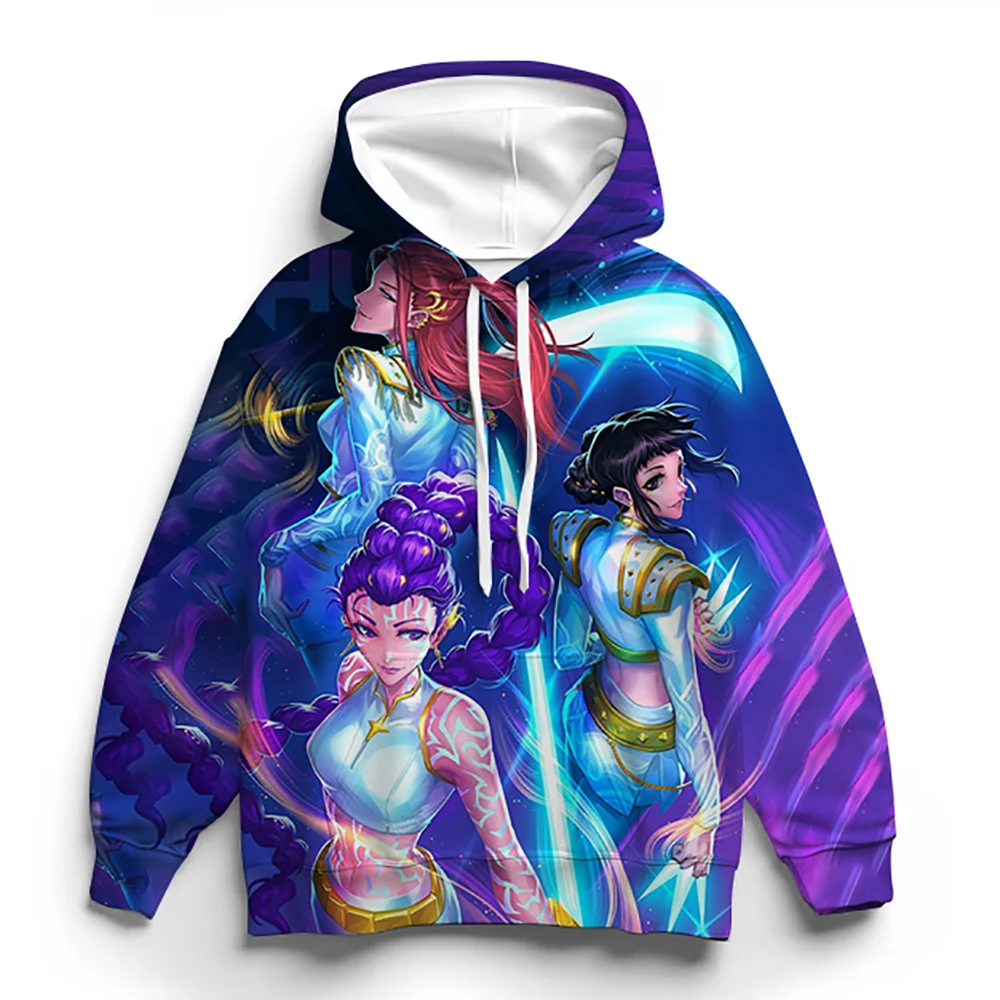 

Детская одежда Kpop Demon Hunter Rumi Одежда с графическим рисунком Детский пуловер с капюшоном для девочек Новая мода Повседневные толстовки Одежда для девочек